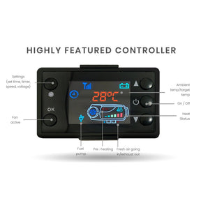 Thermomate Diesel Heater 12V 5kW Caravan Tank Remote Camper Trailer Van Air Motorhome RV Parking - SportZone.co.nz