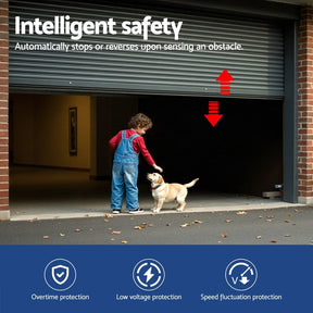 UL - tech Garage Roller Door Opener 800N Motor Auto Safety Reverse 220V - SportZone.co.nz