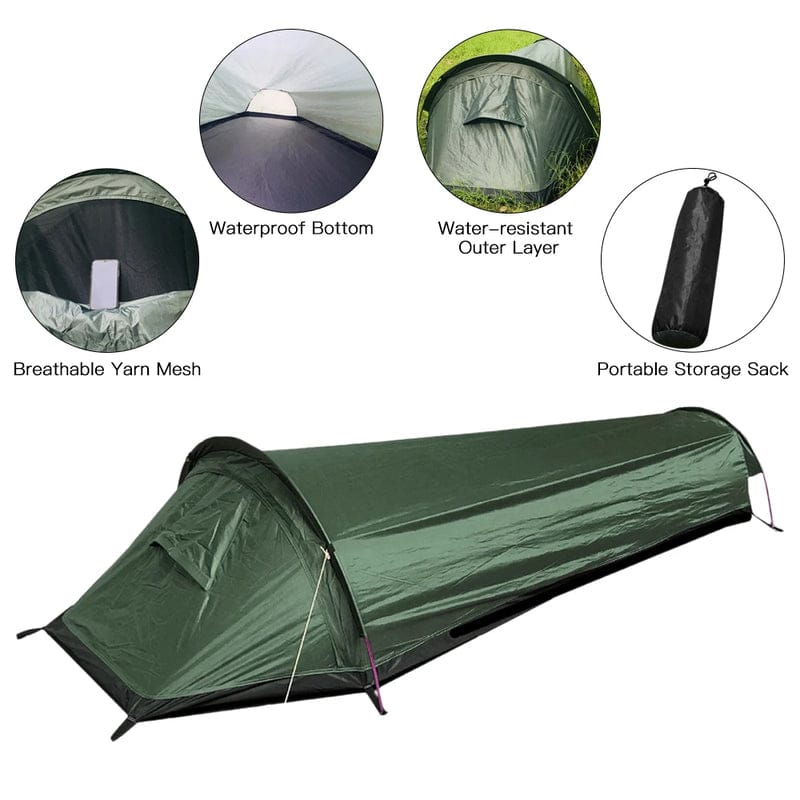 Ultralight Waterproof Single Tent for Hiking & Camping - SportZone.co.nz