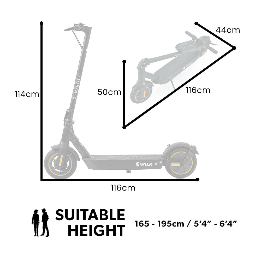 VALK Synergy 7 Electric Scooter 500W 15Ah | Adult eScooter | NZ & AU Compliant - SportZone.co.nz