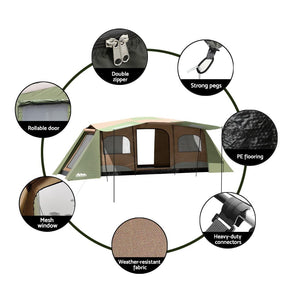 Weisshorn 10 - Person Instant Camping Tent: Your Ultimate Outdoor Retreat - SportZone.co.nz