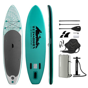 Weisshorn 10.6ft Inflatable Stand Up Paddle Board – Green - SportZone.co.nz