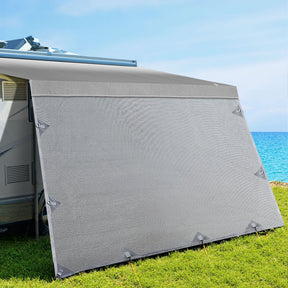 Weisshorn 12ft Caravan Awning Fabric & Privacy Screen RV Roll Out Sun Shade 3.4M - SportZone.co.nz