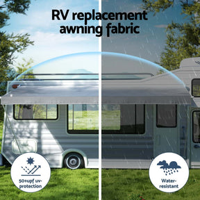 Weisshorn 18ft Caravan Awning RV Replacement Fabric 5.20M x 2.42M - SportZone.co.nz