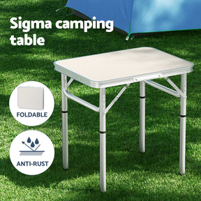 Weisshorn 3pc Camping Table Chair Set Outdoor Folding Aluminium Portable Picnic - SportZone.co.nz