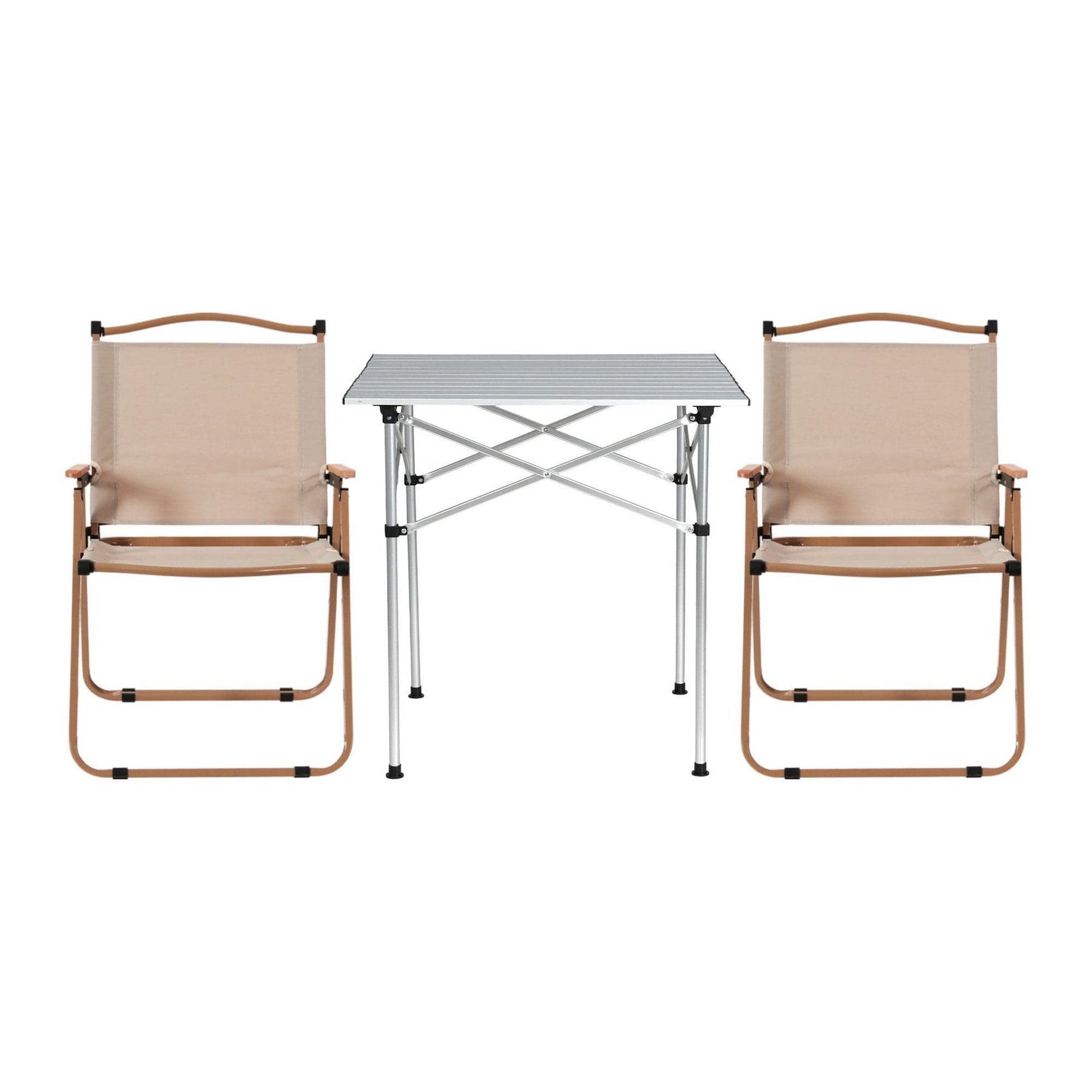 Weisshorn 3pc Camping Table Chair Set Outdoor Folding Aluminium Portable Picnic - SportZone.co.nz