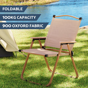 Weisshorn 3pc Camping Table Chair Set Outdoor Folding Aluminium Portable Picnic - SportZone.co.nz