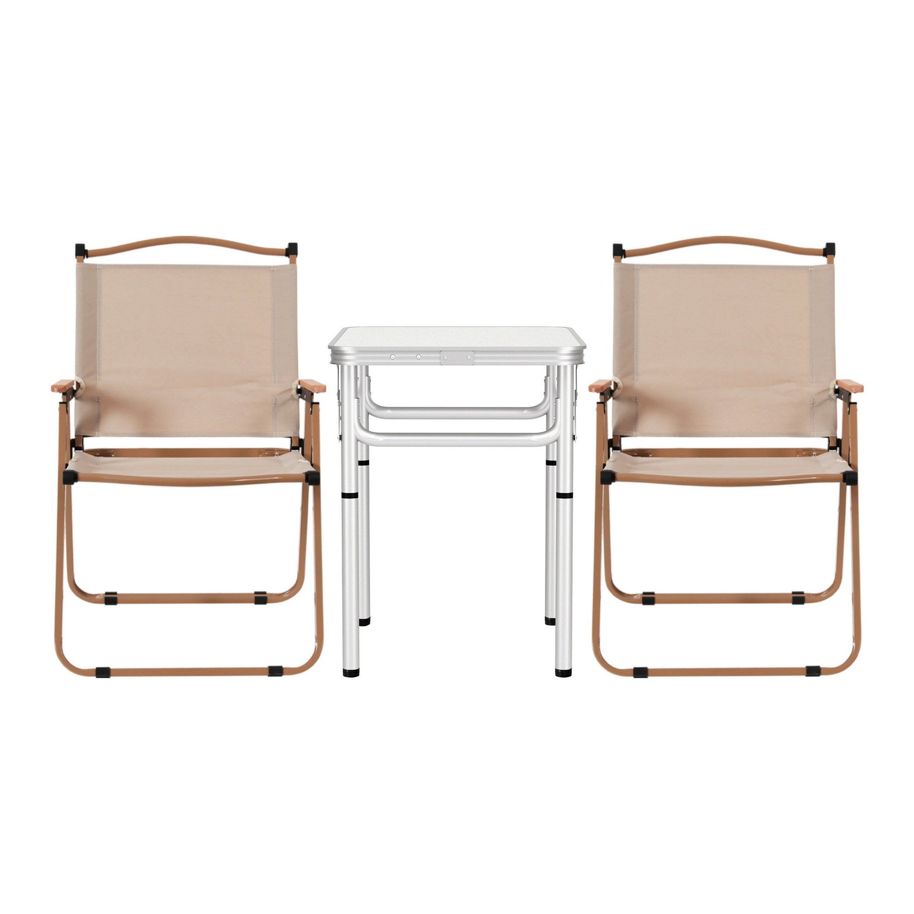 Weisshorn 3pc Camping Table Chair Set Outdoor Folding Aluminium Portable Picnic - SportZone.co.nz