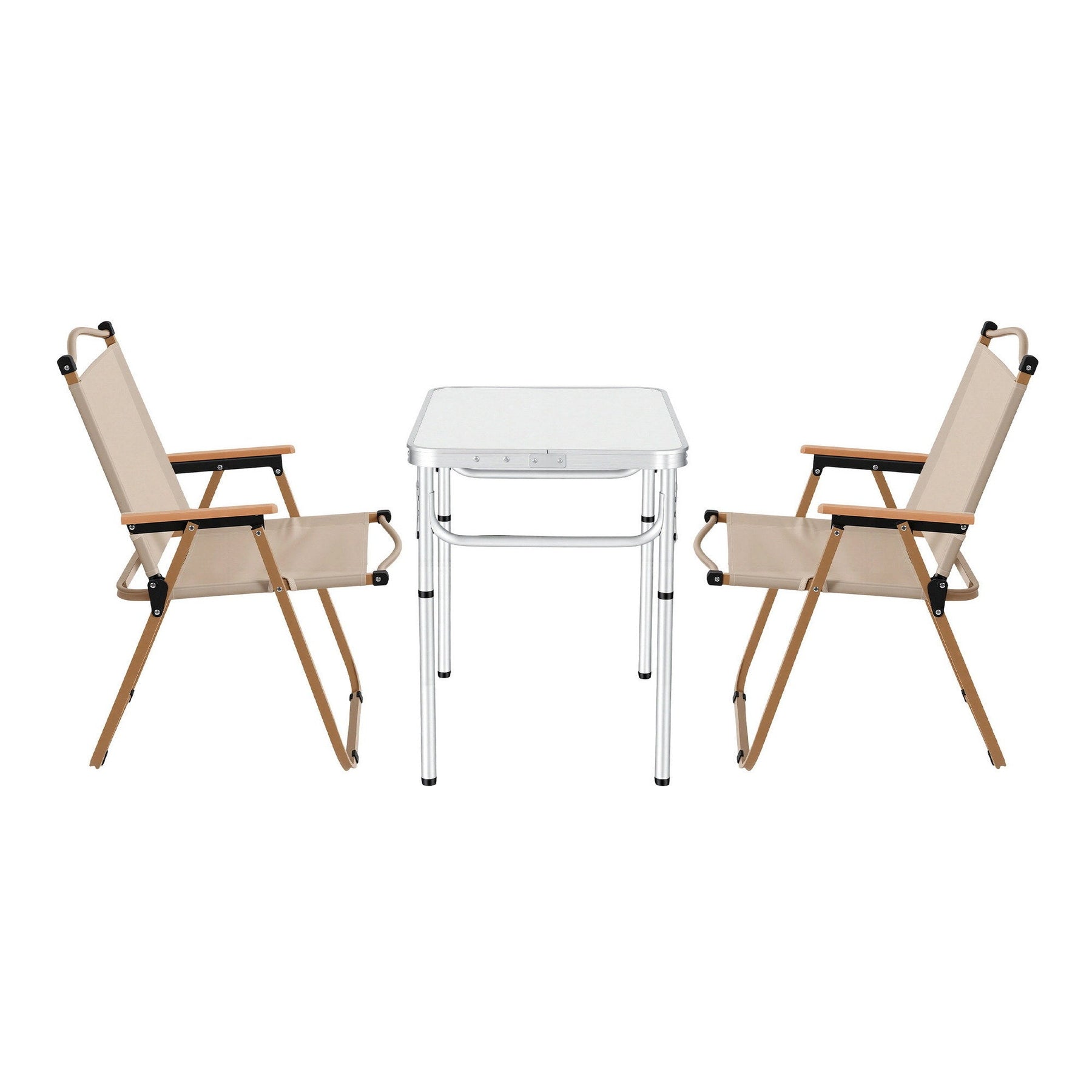 Weisshorn 3pc Camping Table Chair Set Outdoor Folding Aluminium Portable Picnic - SportZone.co.nz