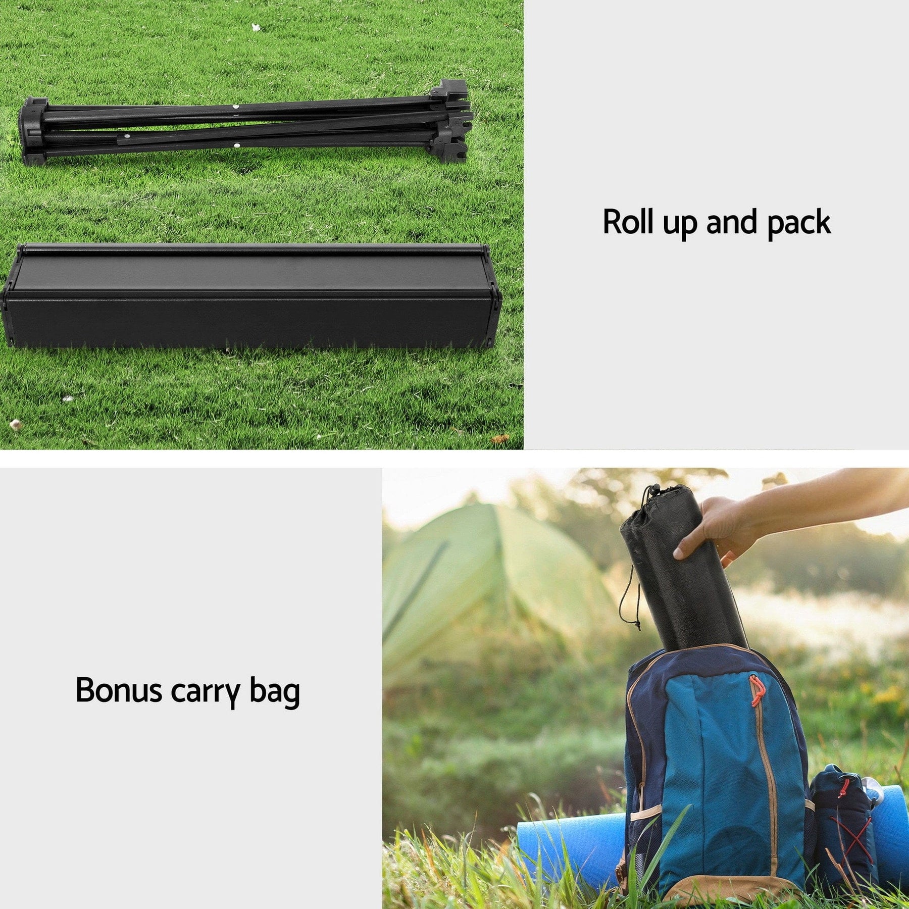 Weisshorn 3pc Camping Table Chair Set Outdoor Folding Aluminium Portable Picnic - SportZone.co.nz