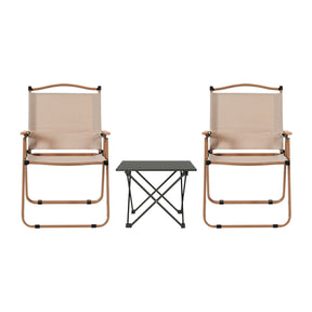 Weisshorn 3pc Camping Table Chair Set Outdoor Folding Aluminium Portable Picnic - SportZone.co.nz