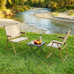 Weisshorn 3pc Camping Table Chair Set Outdoor Folding Aluminium Portable Picnic - SportZone.co.nz