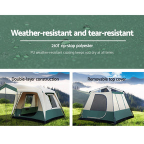 Weisshorn 4 - Person Family Dome Tent | Quick Setup Camping Tent - SportZone.co.nz