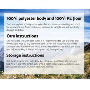 Weisshorn 4 - Person Family Dome Tent | Quick Setup Camping Tent - SportZone.co.nz