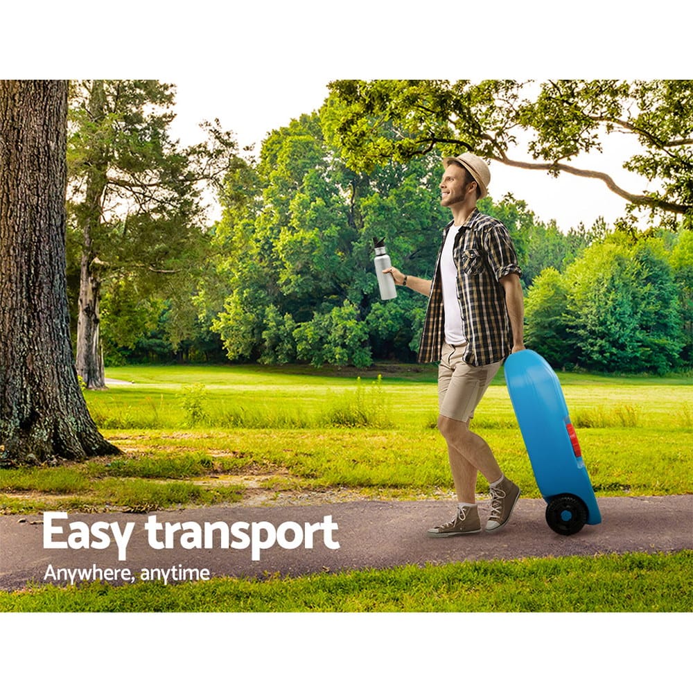 Weisshorn 40L Portable Wheel Water Tank Camping Caravan Storage Blue - SportZone.co.nz