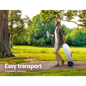 Weisshorn 40L Portable Wheel Water Tank Camping Caravan Storage Grey - SportZone.co.nz