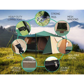 Weisshorn 8 - Person Dome Tent | Easy Setup Camping Tent - SportZone.co.nz