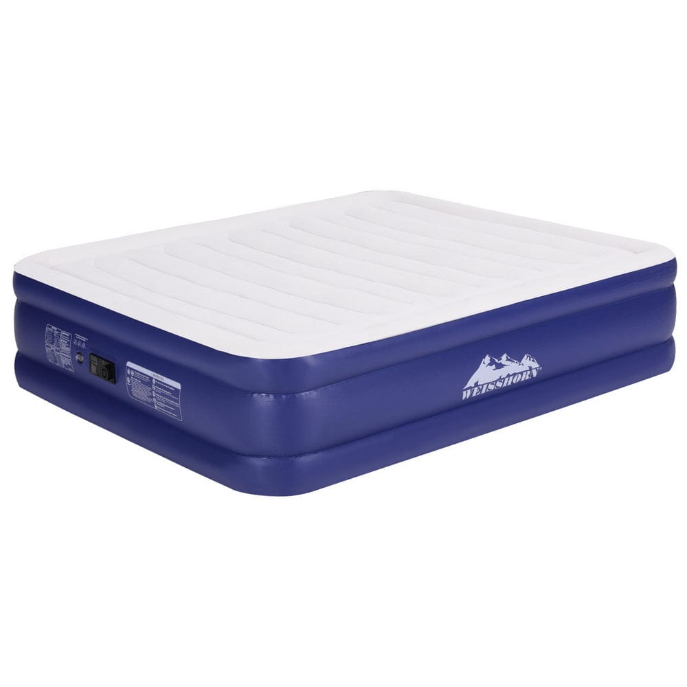 Weisshorn Air Mattress King Inflatable Bed Air bed 51cm - SportZone.co.nz