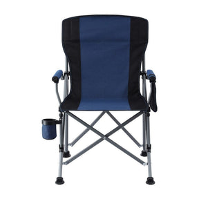 Weisshorn Camping Chair Folding Outdoor Portable Seat Lightweight Beach Picnic Fishing Capacity 120KG Navy Blue - SportZone.co.nz