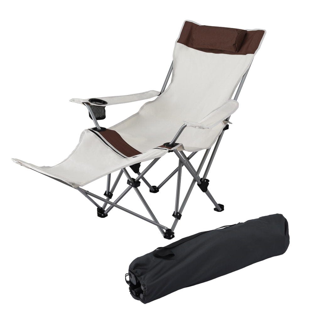 Weisshorn Camping Chair Reclining Adjustable Portable Outdoor Folding Lightweight - SportZone.co.nz