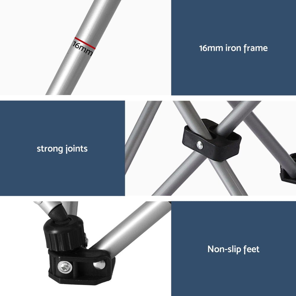 Weisshorn Camping Chair Reclining Adjustable Portable Outdoor Folding Lightweight - SportZone.co.nz