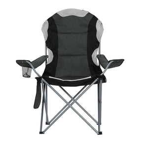 Weisshorn Camping Folding Chair Portable Outdoor Hiking Fishing Picnic Grey 2pcs - SportZone.co.nz