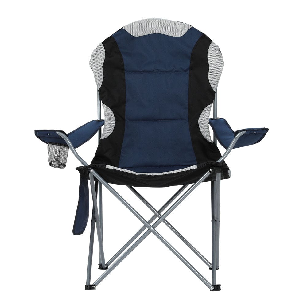 Weisshorn Camping Folding Chair Portable Outdoor Hiking Fishing Picnic Navy 2pcs - SportZone.co.nz