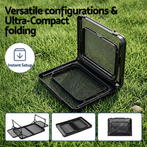 Weisshorn Camping Table Mesh Desktop Lightweight Portable Outdoor Folding Grill Desk - SportZone.co.nz