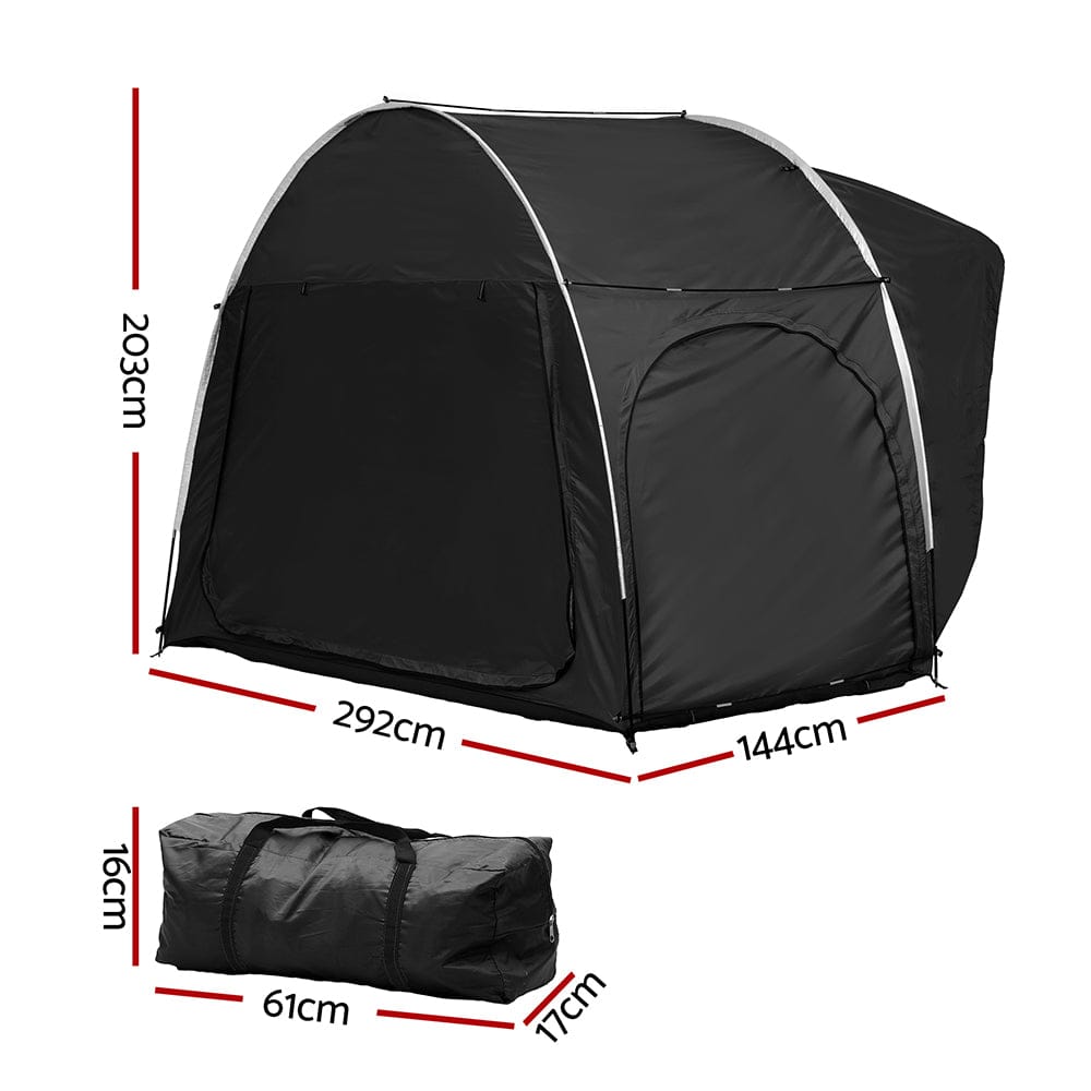 Weisshorn Camping Tent Car SUV Rear Hatchback Tents Canopy Portable Outdoor Family Black - SportZone.co.nz