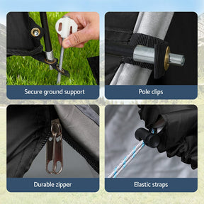 Weisshorn Camping Tent Car SUV Rear Hatchback Tents Canopy Portable Outdoor Family Black - SportZone.co.nz