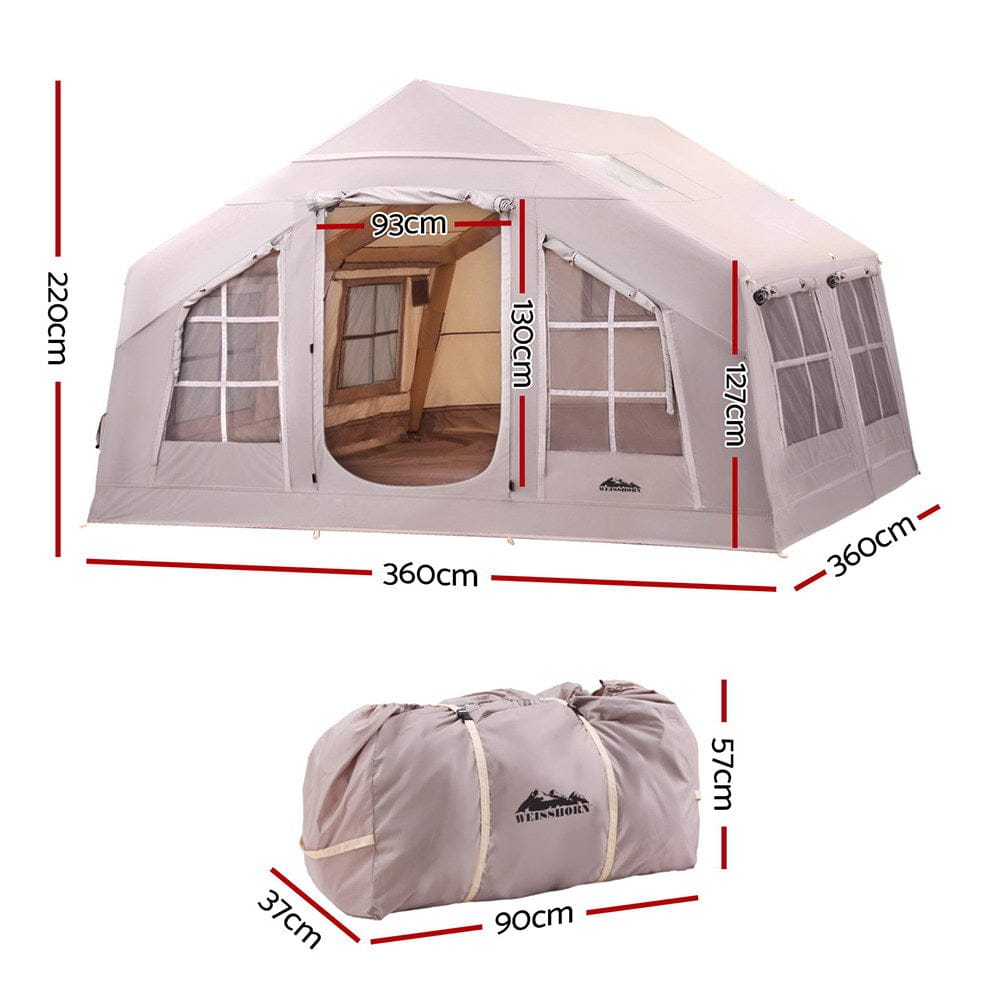 Weisshorn Camping Tent Inflatable Beach Tent 6 Person 360CM - SportZone.co.nz