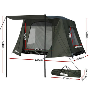 Weisshorn Camping Tent Instant Up 2 - 3 Person Tents Outdoor Hiking Shelter - SportZone.co.nz