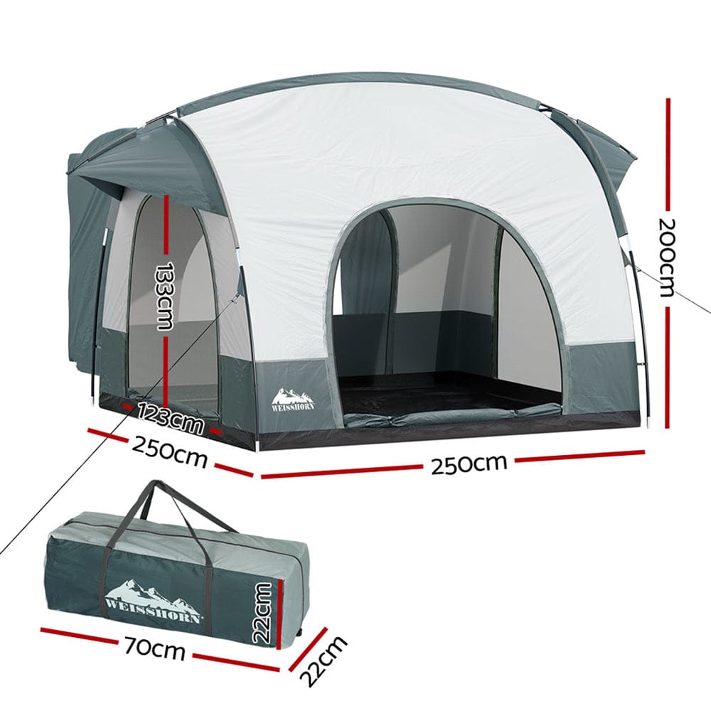 Weisshorn Camping Tent SUV Car Rear Extension Canopy Outdoor Portable Family 4WD - SportZone.co.nz