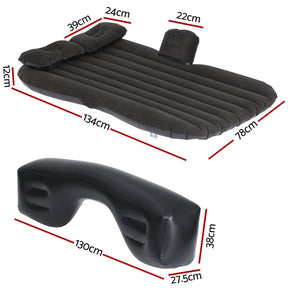 Weisshorn Car Mattress 134x78 Inflatable SUV Back Seat Camping Bed Black - SportZone.co.nz
