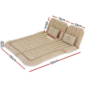 Weisshorn Car Mattress 175x130 Inflatable SUV Back Seat Camping Bed Beige - SportZone.co.nz
