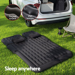 Weisshorn Car Mattress 175x130 Inflatable SUV Back Seat Camping Bed Black - SportZone.co.nz