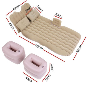 Weisshorn Car Mattress 176x80 Inflatable SUV Back Seat Camping Bed Beige - SportZone.co.nz