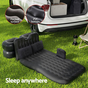 Weisshorn Car Mattress 176x80 Inflatable SUV Back Seat Camping Bed Charcoal - SportZone.co.nz