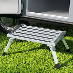 Weisshorn Caravan Step Folding Aluminium Step Ladder Stool - SportZone.co.nz