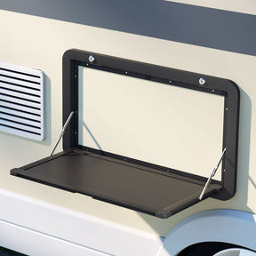Weisshorn Caravan Table 800 x 450mm Folding Lockable Black - SportZone.co.nz