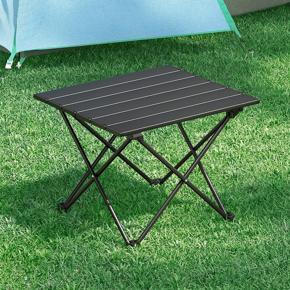 Weisshorn Folding Camping Table 40CM Roll Up Outdoor Picnic BBQ Aluminium Desk - SportZone.co.nz