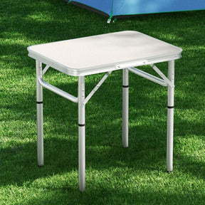 Weisshorn Folding Camping Table 60CM Adjustable Portable Outdoor Picnic Desk - SportZone.co.nz