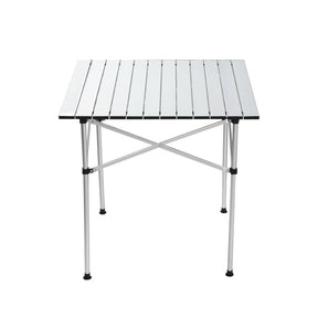 Weisshorn Folding Camping Table 70CM Roll Up Outdoor Picnic BBQ Aluminium Desk - SportZone.co.nz