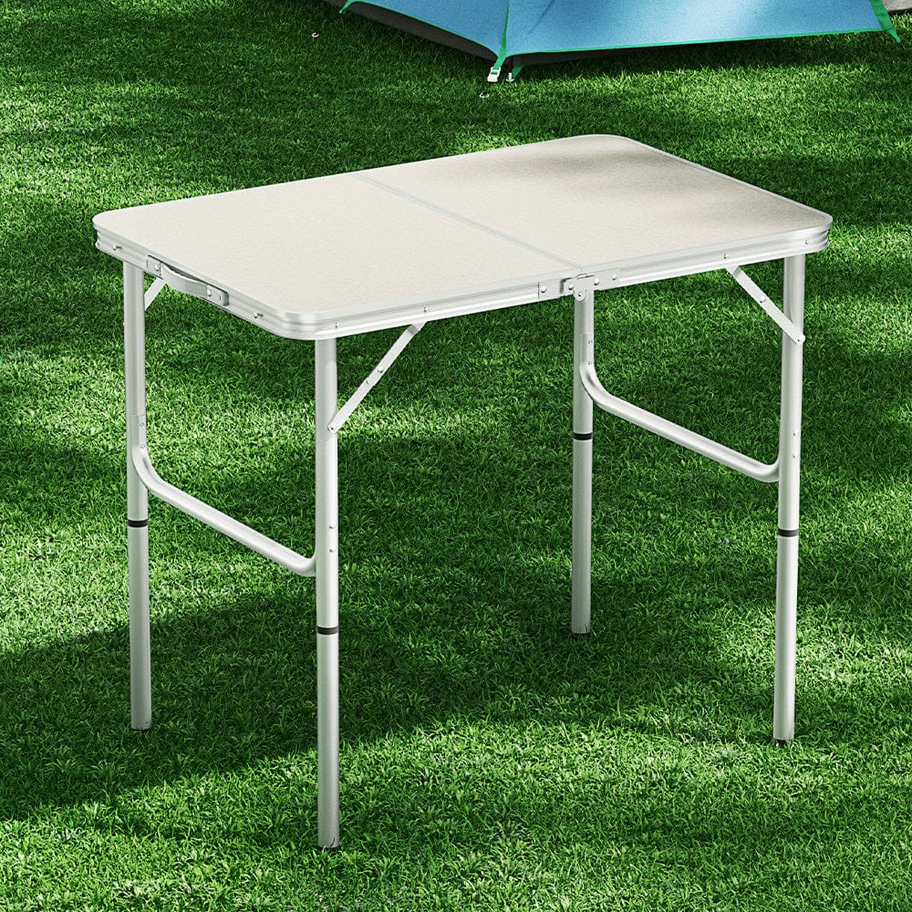 Weisshorn Folding Camping Table 90CM Adjustable Portable Outdoor Picnic Desk - SportZone.co.nz