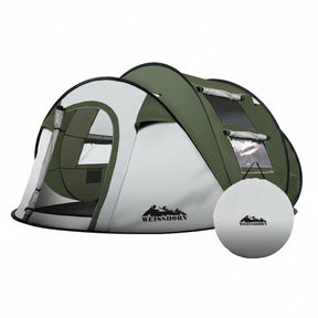 Weisshorn Instant Up Camping Tent 4 - 5 Person Pop up Tents Family Hiking Beach Dome - SportZone.co.nz