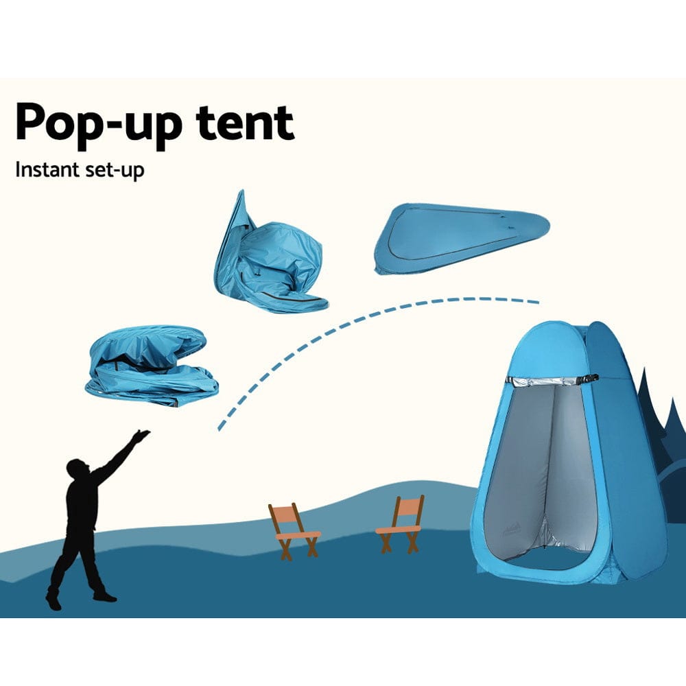 Weisshorn Pop up Camping Shower Toilet Tent Outdoor Privacy Change Room - SportZone.co.nz