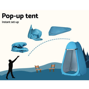 Weisshorn Pop up Camping Shower Toilet Tent Outdoor Privacy Change Room - SportZone.co.nz