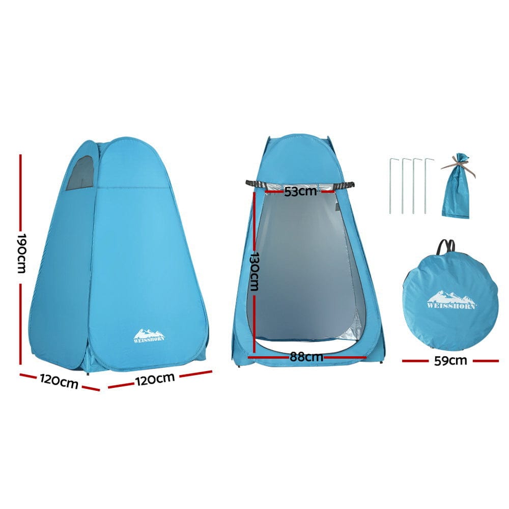 Weisshorn Pop up Camping Shower Toilet Tent Outdoor Privacy Change Room - SportZone.co.nz
