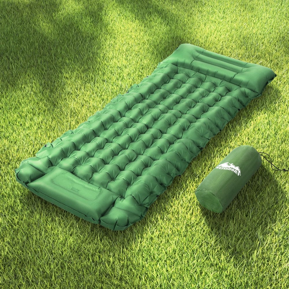 Weisshorn Self Inflating Mattress Camping Sleeping Mat Air Bed Pad Single Pillow - SportZone.co.nz