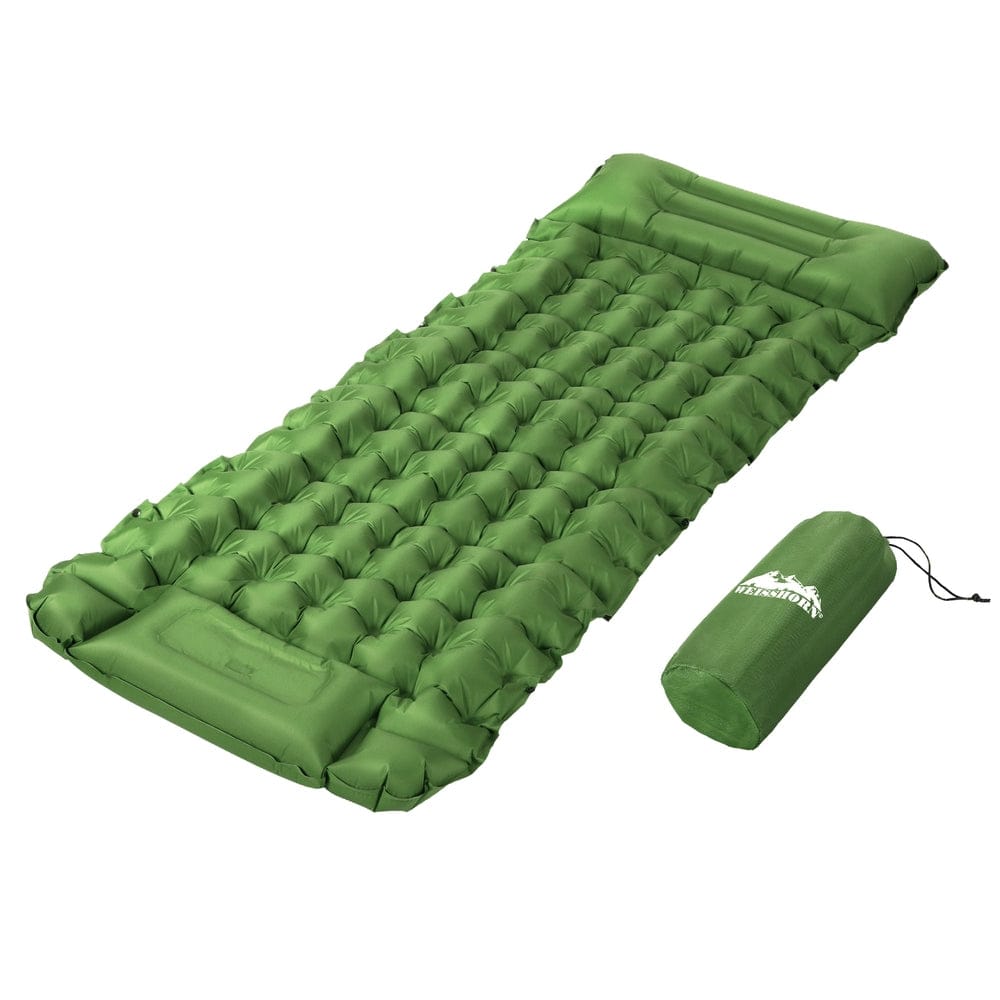 Weisshorn Self Inflating Mattress Camping Sleeping Mat Air Bed Pad Single Pillow - SportZone.co.nz